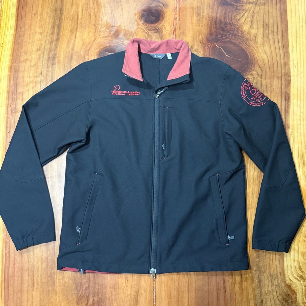 Ibex Men's Full zip Jacket XL Full Zip Softshell Climawool Merino Wool P3-2